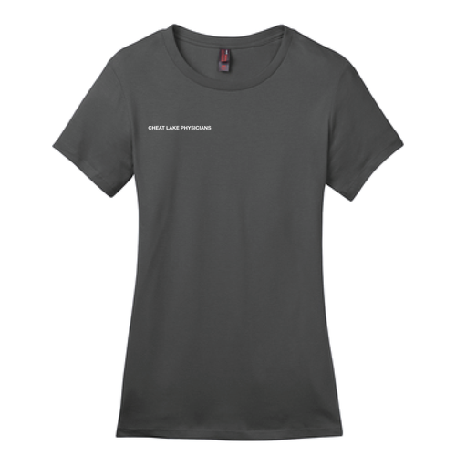District Made Ladies Perfect Weight Crew Tee -- Charcoal