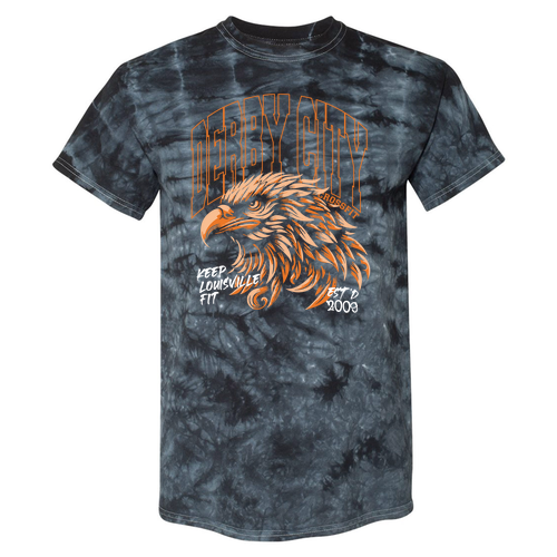 Derby City Eagle Tie Dye Tee -- Black