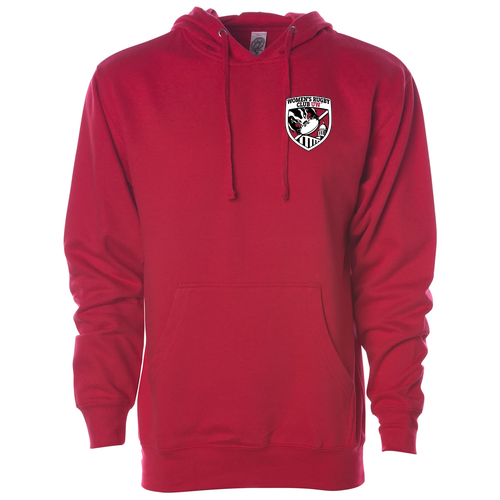 Independent Trading Midweight Hooded Sweatshirt -- Badge Red