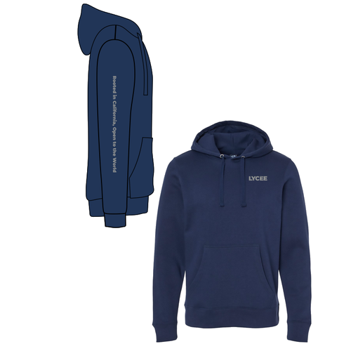 J America Unisex BTB Fleece Hooded Sweatshirt -- True Navy