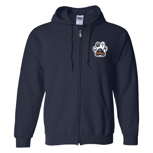 Gildan Full Zip Hooded Sweatshirt -- Navy