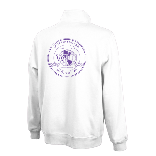 WILJ Est 1982 Charles River Crosswind Quarter Zip Sweatshirt -- White