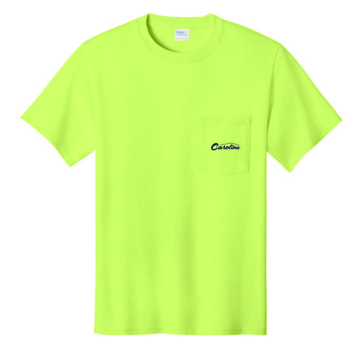 Port and Company Pocket T-Shirt -- Safety Green
