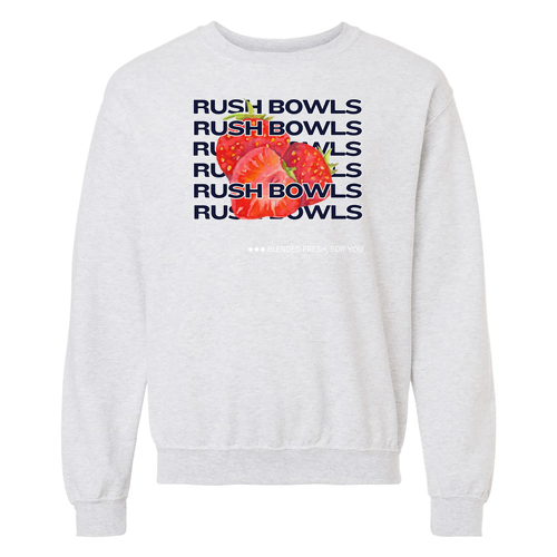 Rush Bowls Strawberry Crewneck Ash