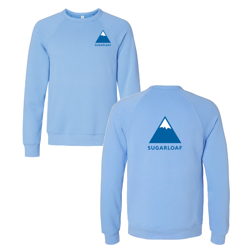 Sugarloaf Logo 2 Blue Ink -- Crewneck Sweatshirt Carolina Blue
