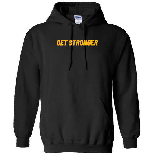 Get Stronger -Heavy Blend Hooded Sweatshirt -- Black