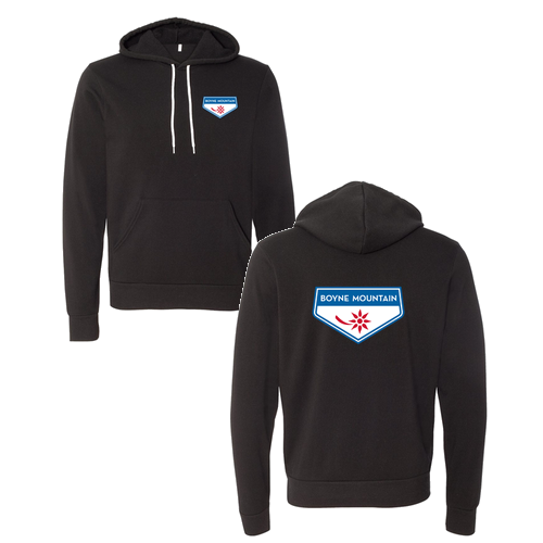 Boyne Mountain Logo 2 Full Color -- Pullover hooded Sweatshirt Black