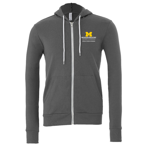 Mens/Unisex Bella Canvas Soft Full-Zip Hooded Sweatshirt -- Asphalt
