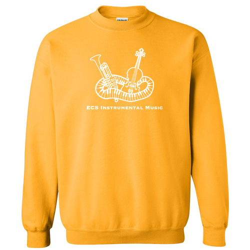 ECS Instrumental Music Crew Neck Sweatshirt -- Gold