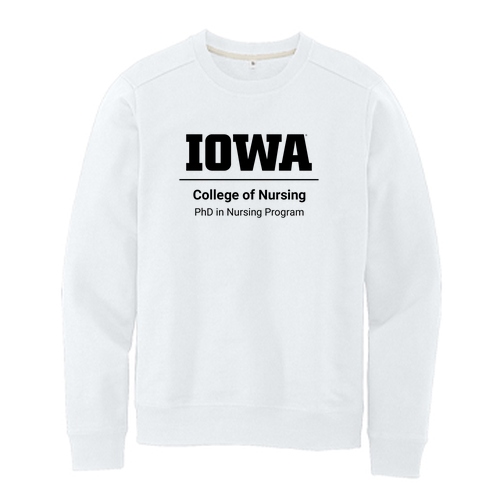 PhD in Nursing Program Crewneck Sweatshirt -- White