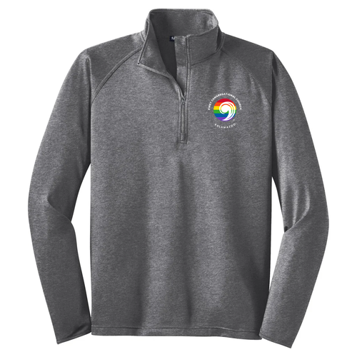 Sport Tek Sport Wick Stretch Half Zip Pullover -- Charcoal Grey Heather