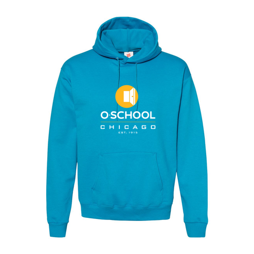 O-School  Adult Pullover Hood -- Teal