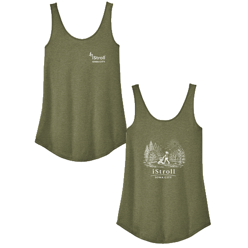 District Women’s Perfect Tri Relaxed Tank -- Military Green Frost