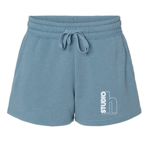 Independent Trading Co. Women's lightweight California Wave Wash Sweatshorts -- Misty Blue