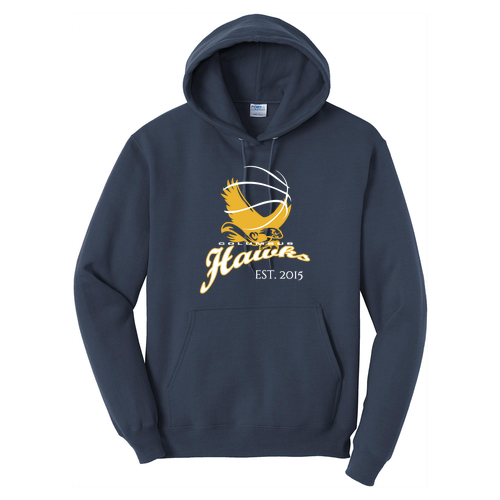 Port and Company Core Fleece Pullover Hooded Sweatshirt -- Navy