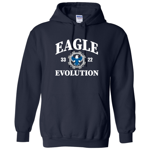 Gildan Heavy Blend Hooded Sweatshirt -- Navy, Gear Design