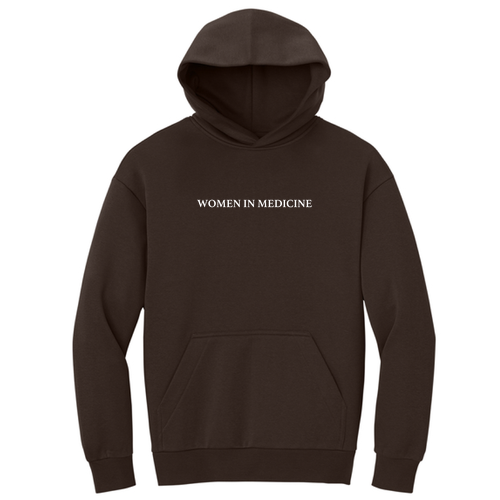 Embroidered Women In Medicine District V.I.T. Heavyweight Fleece Hoodie -- Dark Chocolate Brown