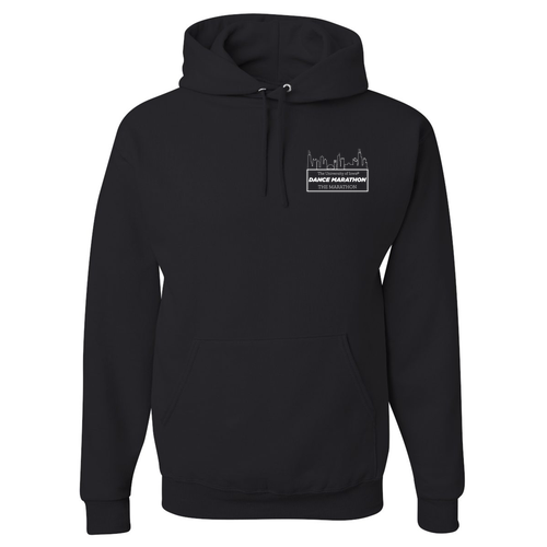 Runner Jerzees 8 oz 50/50 Nublend Adult Hooded Sweatshirt -- Black