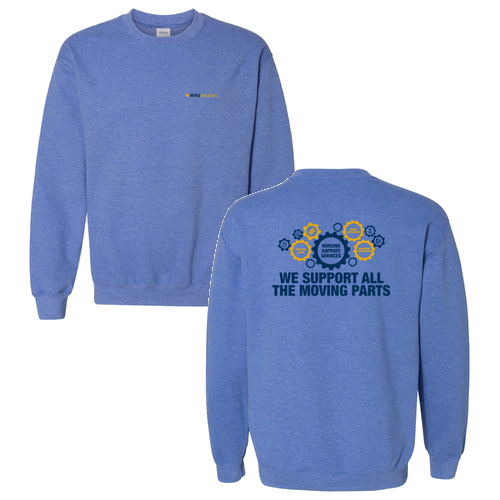 Gildan Heavy Blend Crew Neck Sweatshirt -- Heather Sport Royal