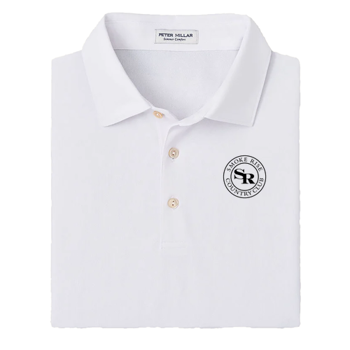 Peter Millar Men's Solid Stretch Polo -- White