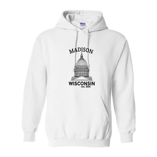 Gildan Heavy Blend Hooded Sweatshirt -- White