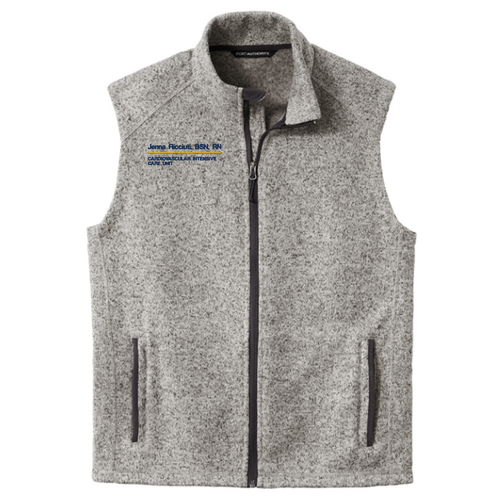 Port Authority Sweater Fleece Vest -- Grey Heather