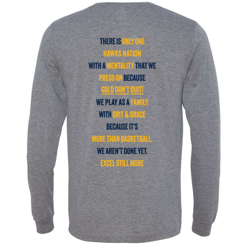 Bella+Canvas Unisex Triblend Long Sleeve Tee -- Grey TriBlend