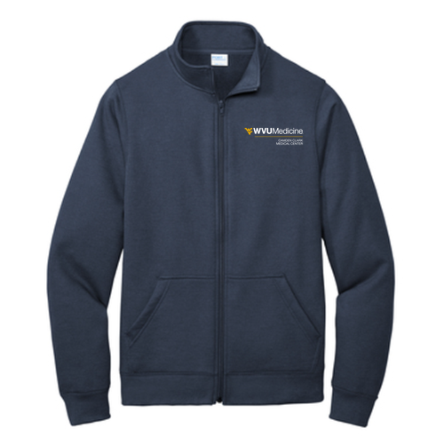 ICU Design Port and Company Core Fleece Cadet Full-Zip Sweatshirt -- Navy