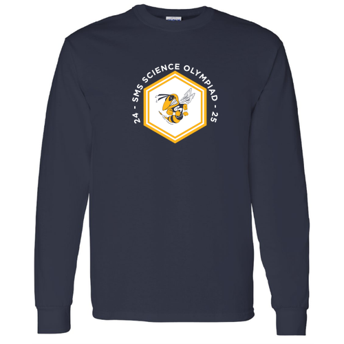 Mens/Unisex Gildan Heavy Cotton Longsleeve Basic T-Shirt -- Navy