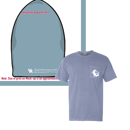 Comfort Colors Short Sleeve Pocket Tee -- Ice Blue