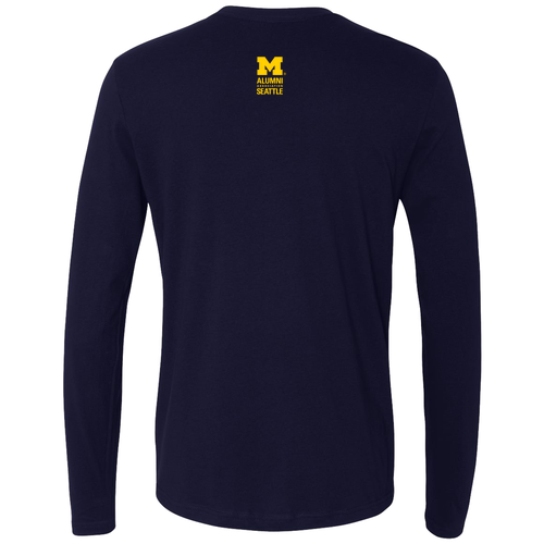Mens/Unisex Next Level Soft Fitted Long Sleeve Tee -- Midnight Navy