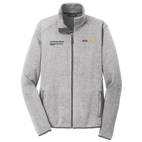 Port Authority Ladies Sweater Fleece Jacket -- Grey Heather