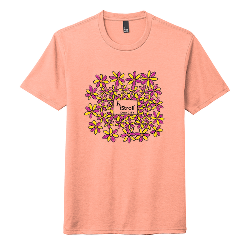 District Made Mens Perfect Tri Crew Tee -- Heathered Dusty Peach