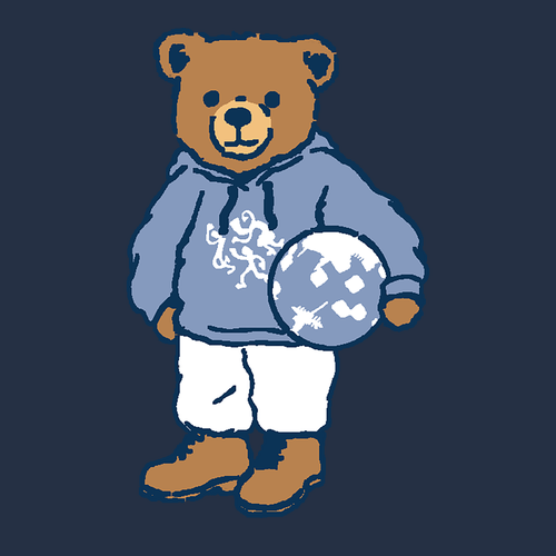Teddy Bear Sportsman Fleece Lined 12" Cuffed Beanie -- Navy
