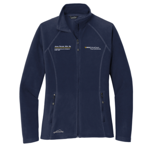 Eddie Bauer Ladies Full Zip Microfleece Jacket -- Navy