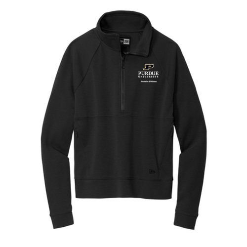 New Era Ladies STS half zip -- Black
