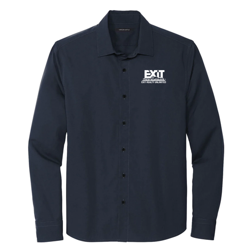 Mercer+Mettle Long Sleeve Stretch Woven Shirt -- Night Navy