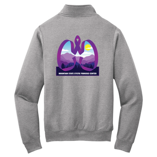 WVU Medicine Quarter-Zip Pullover Sweatshirt -- Athletic Heather