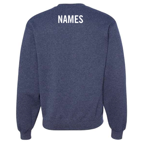 Jerzees 8 Oz., 50/50 Nublend Fleece Crew -- Vintage Heather Navy