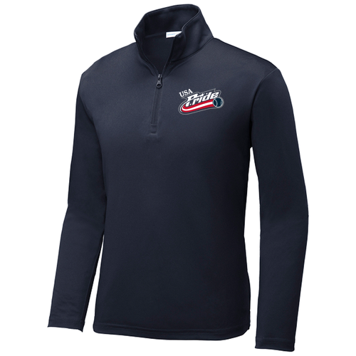 Sport-Tek Youth PosiCharge Competitor Quarter-Zip Pullover -- True Navy