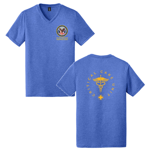 District Made Men's Perfect Tri V-Neck Tee -- Royal Frost