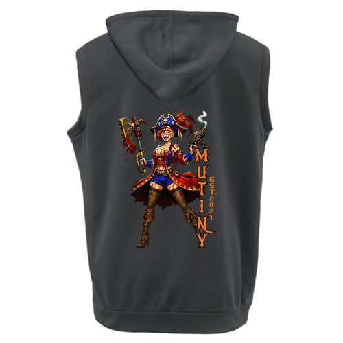 Mutiny 2021 Pennant Sleeveless Hoodie --- Black