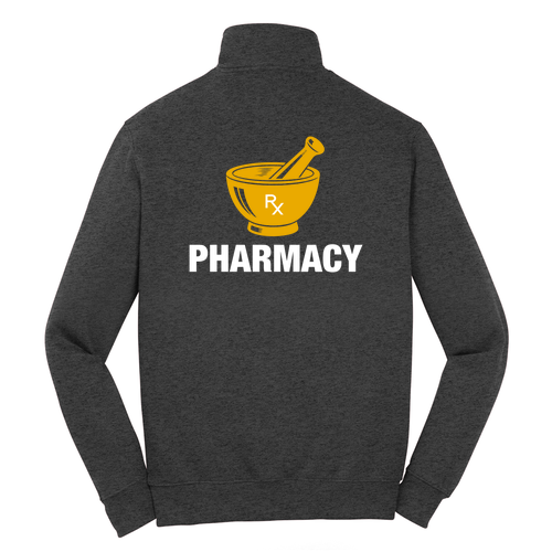 Screen Printed Sport Tek Quarter Zip Sweatshirt -- Graphite Heather