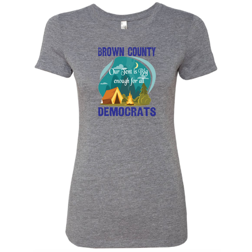 Next Level Apparel Ladies Tri Blend Crew- Tent Design -- Premium Heather