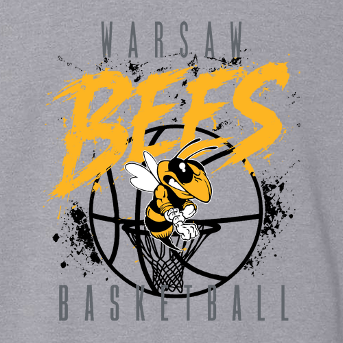 Warsaw Bees Gildan Heavy Blend Hooded Sweatshirt -- Sport Grey