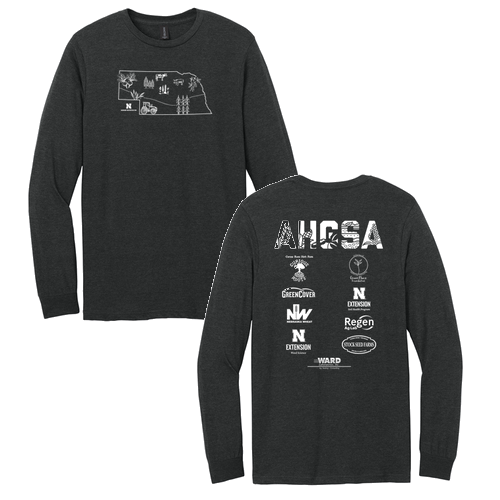 Gildan Softstyle CVC Long Sleeve Tee -- Pitch Black Mist