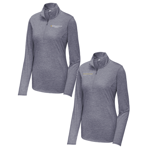 Sport-Tek PosiCharge Tri-Blend Wicking 1/4-Zip Pullover -- True Navy Heather