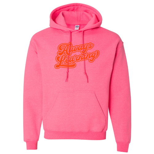 Gildan Heavy Blend Hooded Sweatshirt -- Safety Pink