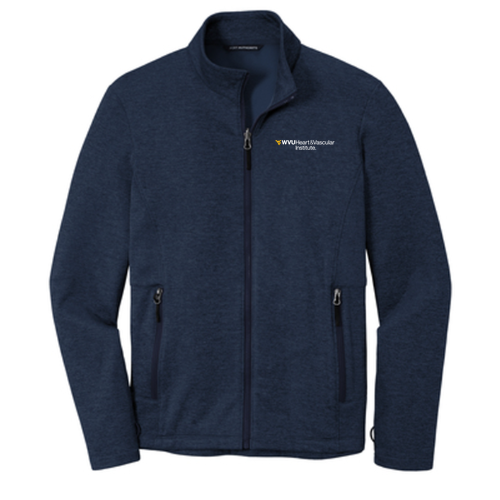 Port Authority Collective Striated Fleece Jacket -- River Blue Navy Heather