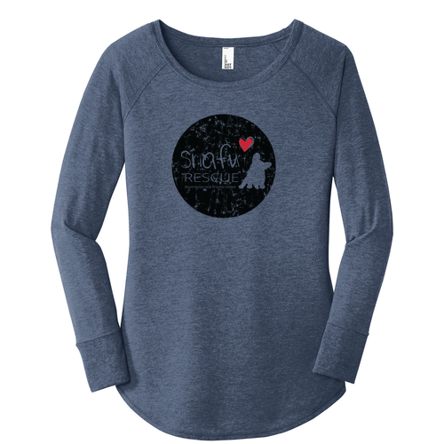 District Made Ladies Perfect Tri Long Sleeve Tunic -- Navy Frost